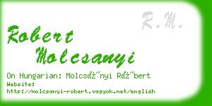 robert molcsanyi business card